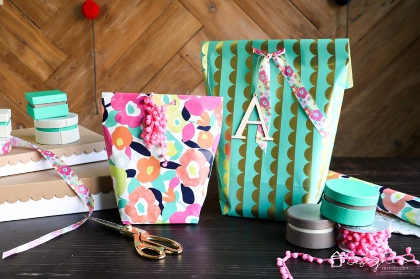 DIY gift bag from wrapping paper by Tasha Agruso of Gadgetronicx