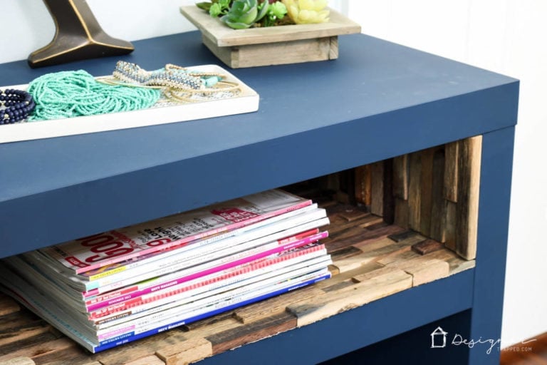 OMG, this is hands down the best Ikea Lack hack I have seen! I assumed it would be hard to get all those pieces of wood attached to the inside but this method looks SO EASY. Totally doing this the next time I can get to Ikea!