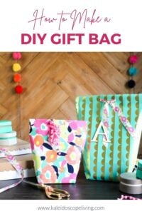 wrapping paper gift bag