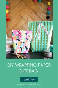 how to make a DIY wrapping paper gift bag