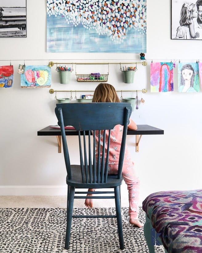 hanging wall brackets for DIY floating desk by Tasha Agruso of Gadgetronicx