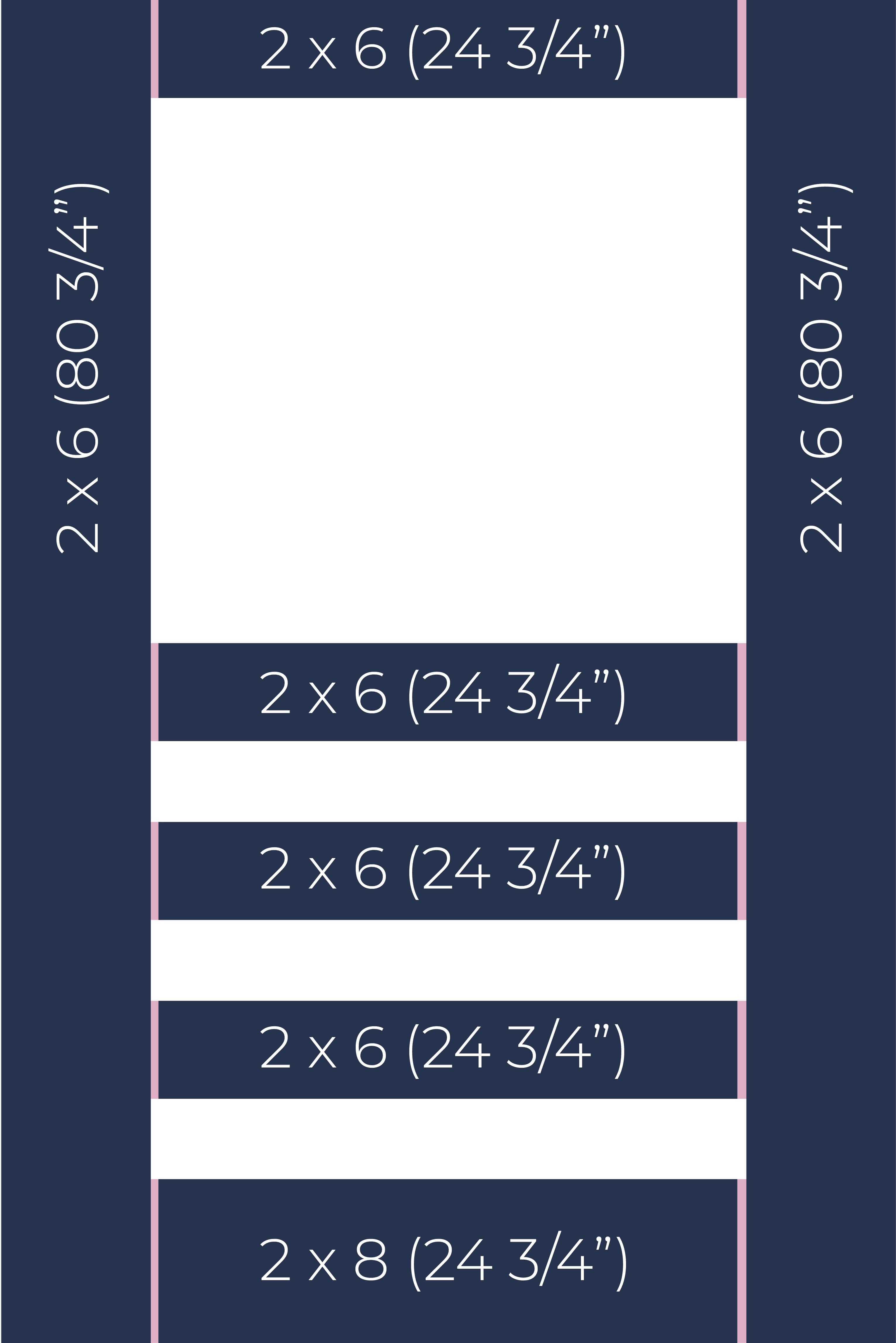 diagram of DIY screen door