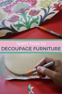 how to decoupage furniture