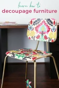 how to decoupage furniture