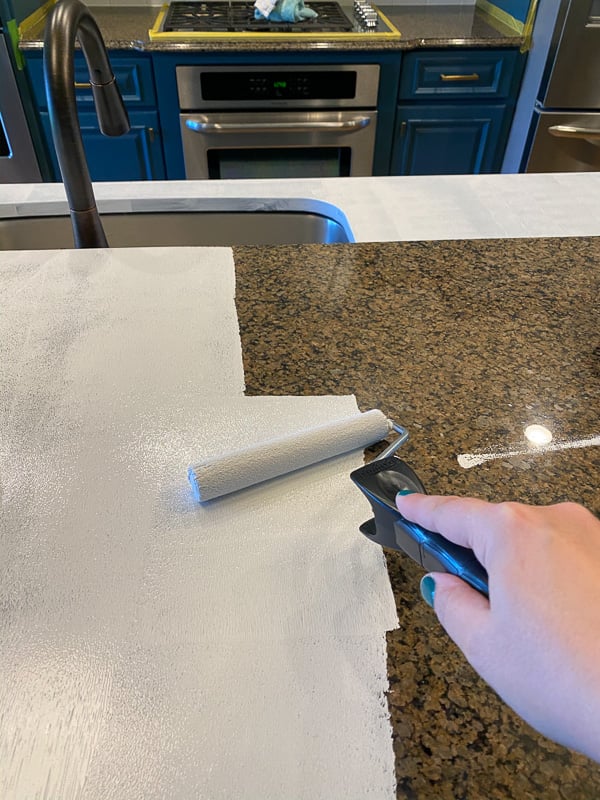 painting granite countertops by Tasha Agruso of Gadgetronicx