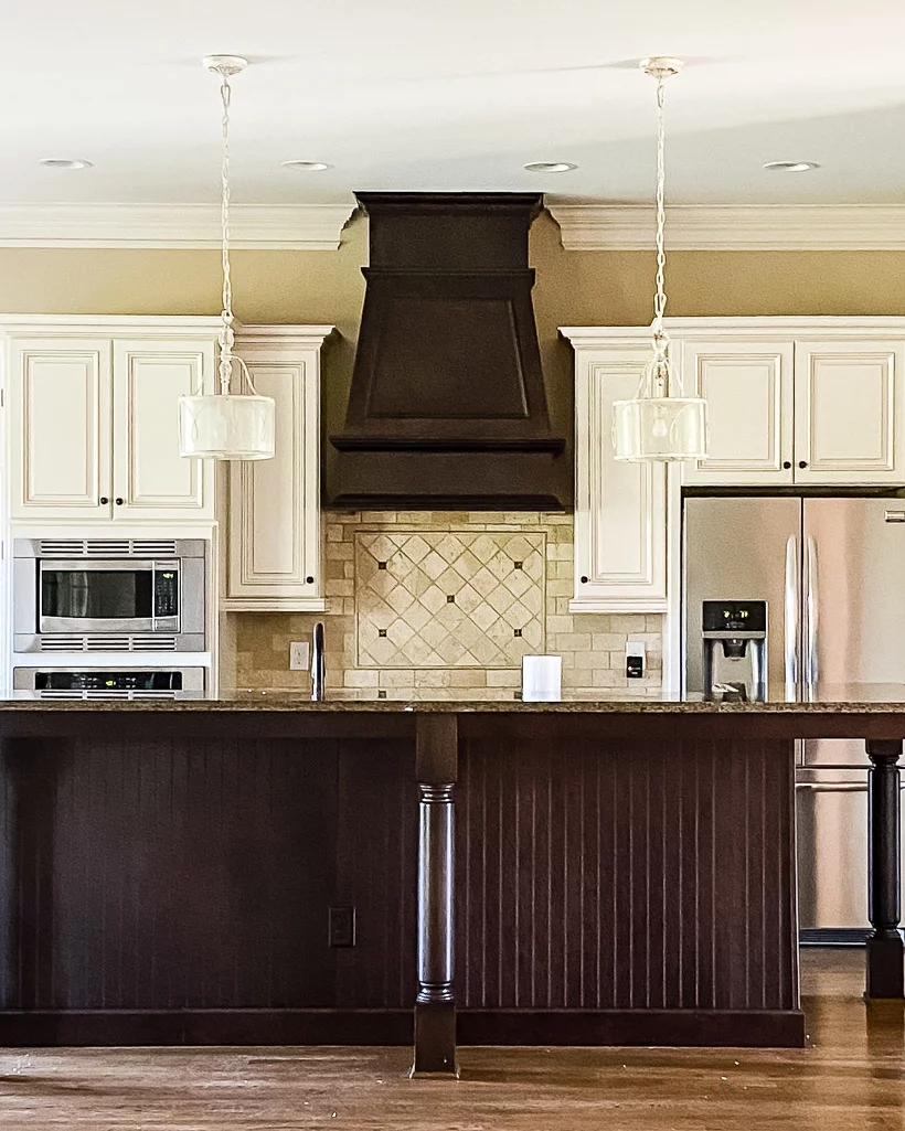 outdated brown kitchen