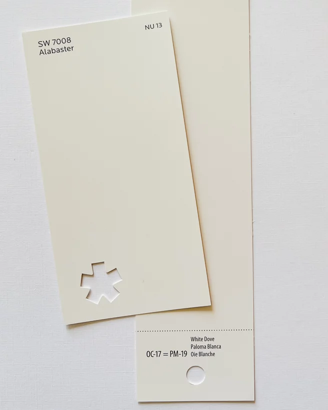 Sherwin Williams Alabaster vs. Benjamin Moore White Dove