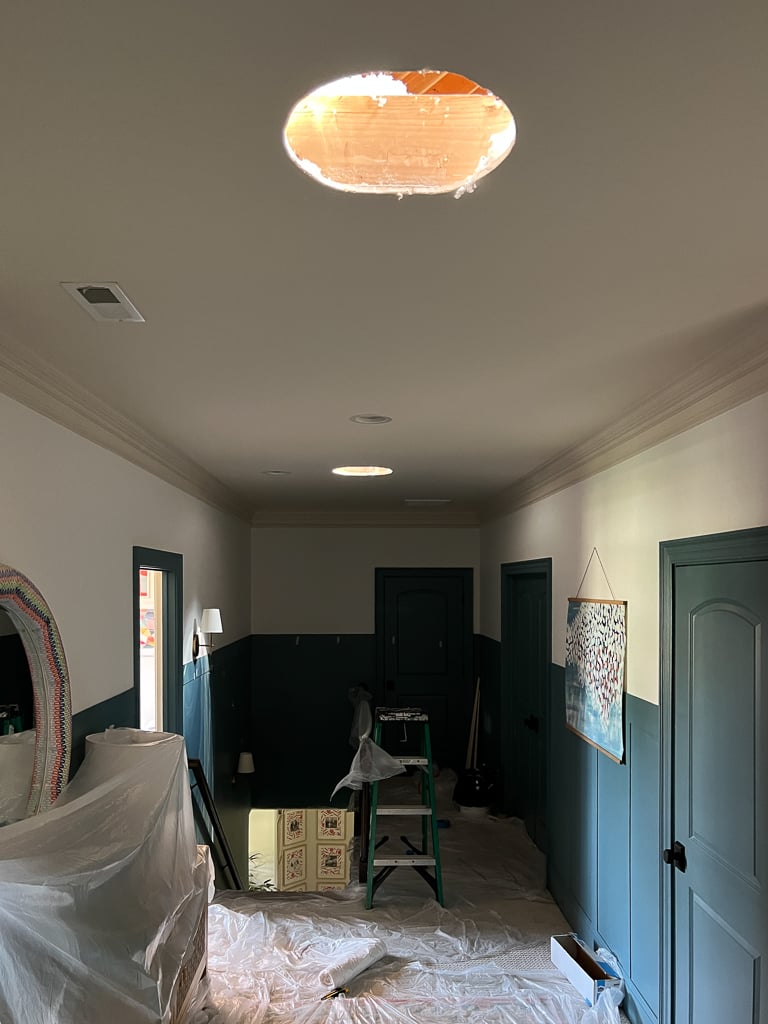 Velux sun tunnels being installed