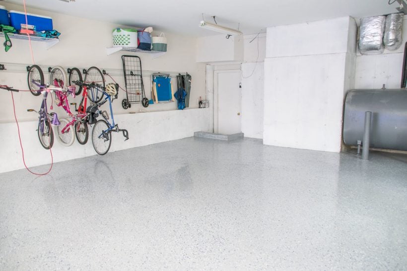 rock solid epoxy floor coating on garage floor