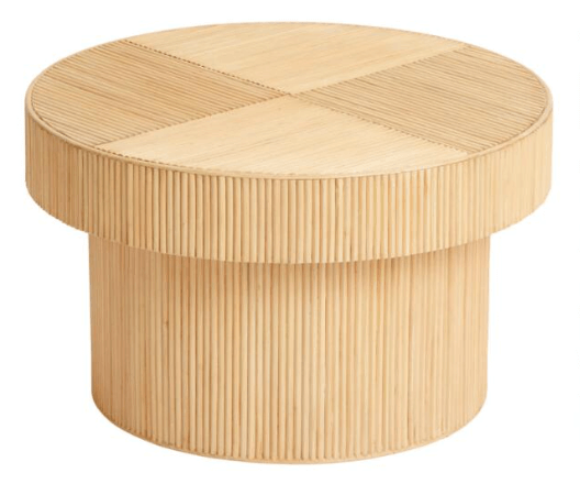 World Market Rattan Cyrus round coffee table