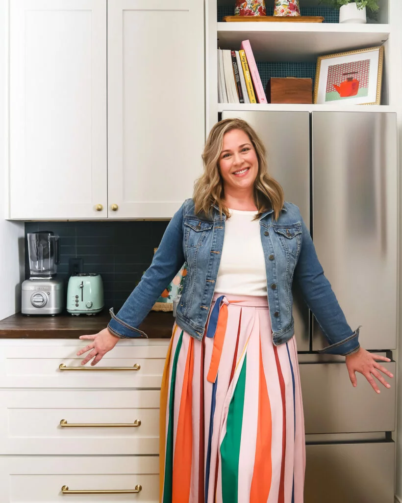 DIY Butler's pantry pictured with Tasha Agruso of Gadgetronicx