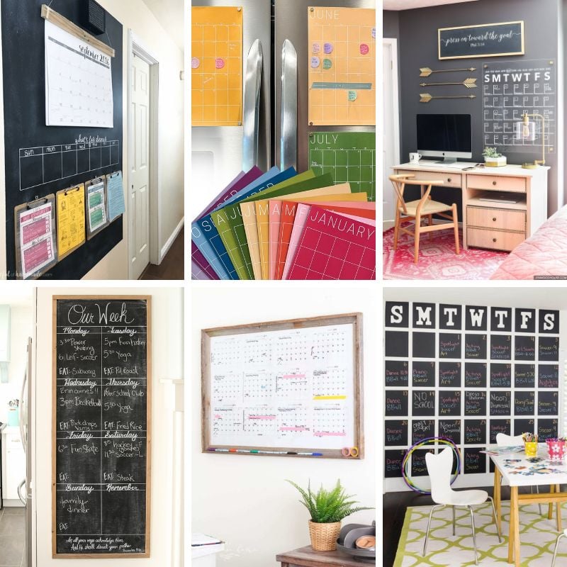 collage image of the best family calendar ideas