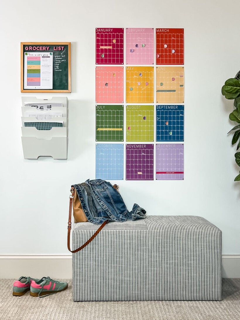 colorful family calendar from Gadgetronicx as part of family command center